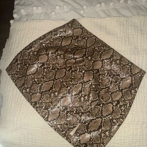 Snakeskin Print Skirt